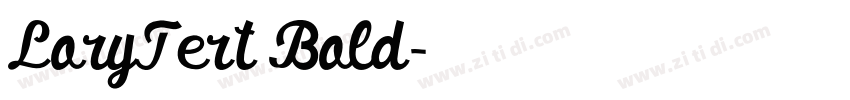 LoryTert Bold字体转换